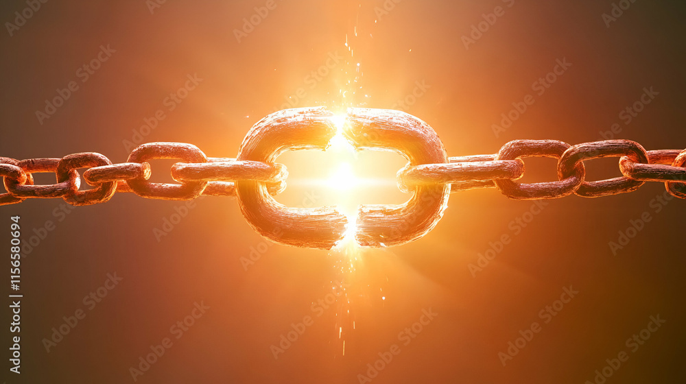 Breaking Free, A Chain Severed, Symbolizing Liberation and New ...