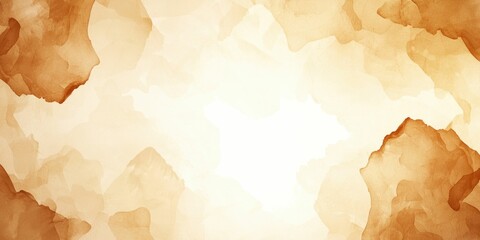 Canvas Print - Abstract brown watercolor painting with light center.