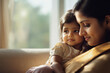 © AJay - A young Indian mother holding her little daughter on her lap
