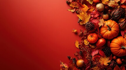 Autumn Equinox abstract background. Featuring warm oranges, reds, and yellows. Highlighting the changing of seasons, harvest, and gratitude. Ideal for autumn events