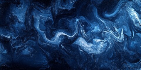 Poster - Abstract texture featuring a dark blue background creates a striking wallpaper design. This wallpaper with blue tones offers an intriguing abstract texture ideal for various uses.