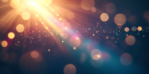 Poster - Easily add lens flare effects to your designs by using lens flare overlays or screen blending modes for stunning, high quality images. This abstract lens flare creates an iridescent glare over a dark