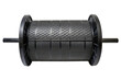 © lovetnihouse - Black plastic spool with a textured surface isolated with transparent background