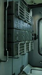 Wall Mural - interior of futuristic internation space station