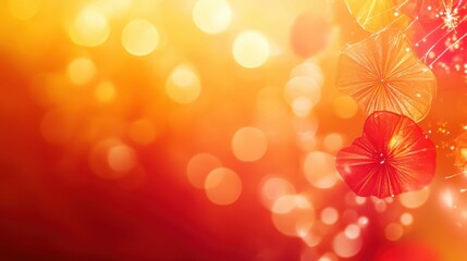 chinese lantern festival abstract background. featuring bright reds, golds, and yellows. highlightin