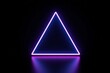 © haiqiang - a close up of a neon triangle on a black background