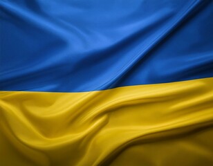 Ukraine national flag fluttering