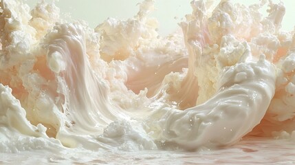 Wall Mural - Whipped Cream Waves: Abstract Nature Photography