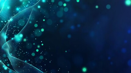 A stock image of a digital abstract technology green data matrix, emphasizing a broad connection concept, suitable for a background wallpaper.
