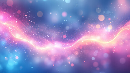 Wall Mural - futuristic abstract background in blue and pink tones. bright neon rays and glowing lines. bokeh eff