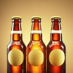 National Beer Day Celebration. Beer Bottles With Text in Digital Composition