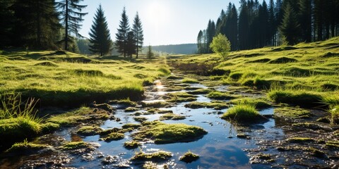 Canvas Print - river in the woods