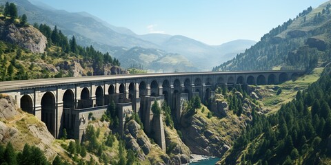 Canvas Print - bridge over the river