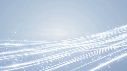 Wall Mural - sparkling light blue streamers - abstract background image of flowing light blue streamers with spar