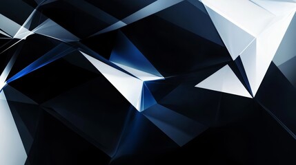 Wall Mural - abstract dark blue and white geometric shapes background