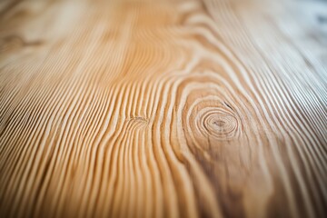 Leinwandbilder - Close-up of light brown wood grain texture with prominent knots and rings.