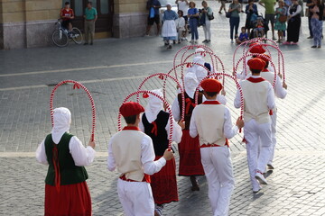 Wall Mural - Basque folk dance performance