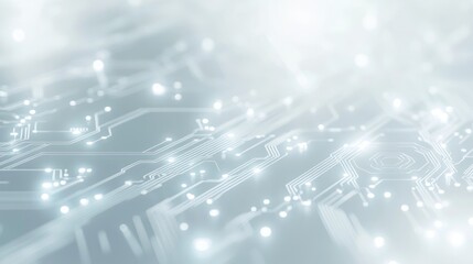 Aufkleber - Abstract close-up of a circuit board with glowing components, showcasing intricate technological design.