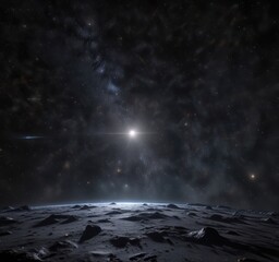 distant star field with twinkling stars in dark space, vastness, night sky
