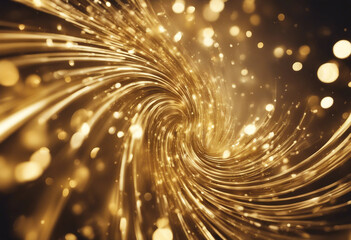 Wall Mural - abstract luxury swirling gold background with gold particles christmas golden light shine particles