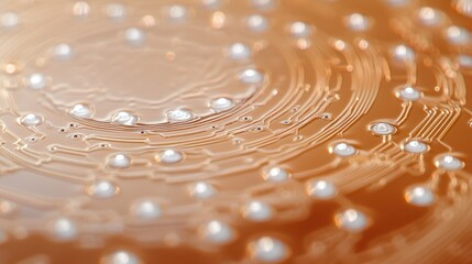 Aufkleber - Close-up of a circuit board's intricate pattern, showcasing solder points and pathways.