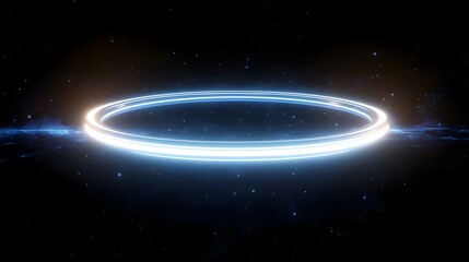 Wall Mural - spectacular cosmic event bright light ring formation in space digital art dark background science ex