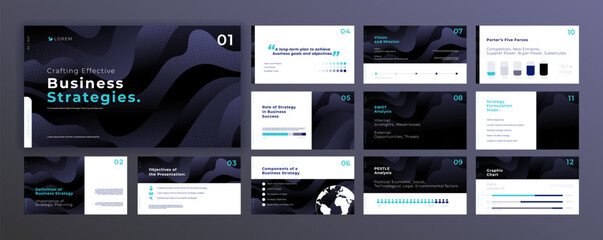 abstract powerpoint presentation templates set, modern layout presentation background, banner templa