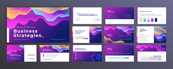 abstract powerpoint presentation templates set, modern layout presentation background, banner templa