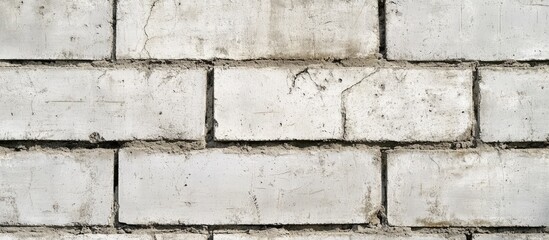 Poster - Weathered concrete block wall with peeling paint and dirt texture suitable for urban photography and background design projects