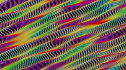 Leinwandbilder - Vibrant Abstract Pattern with Multicolored Waves..