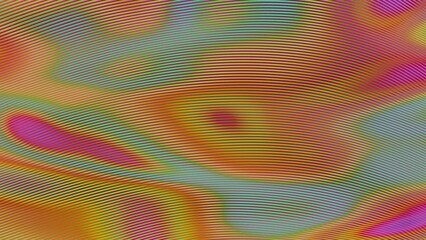 Leinwandbilder - Abstract Multicolored Waves with Subtle Gradient Lines