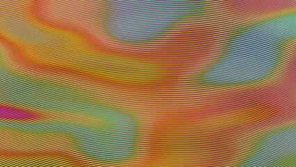 Poster - Abstract Multicolored Waves with Subtle Gradient Lines