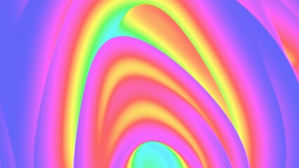 Poster - Vibrant Abstract Gradient with Soft Rainbow Curves