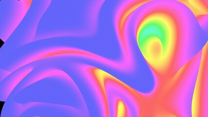 Poster - Vibrant Abstract Gradient with Soft Rainbow Curves