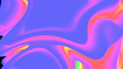 Poster - Vibrant Abstract Gradient with Soft Rainbow Curves