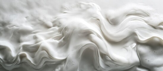 Leinwandbilder - Dynamic close-up of white sea foam waves exhibiting intricate patterns and textures, captured in high-speed photography.