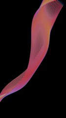 Poster - Abstract Flowing Gradient Lines on Black Background