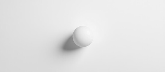 Leinwandbilder - Minimalist composition of a single white egg on a pure white background showcasing simplicity and elegance in design and art aesthetics.