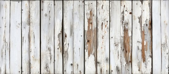 Aufkleber - Weathered wooden planks with cracked paint providing a rustic and vintage aesthetic perfect for home decor or design projects