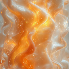 Sticker - The image is a colorful, abstract representation of fire with orange