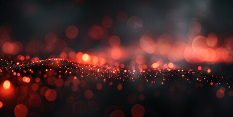 Aufkleber - Background for presentation with a dark mood, black out. little Red lights in the darkness. Abstract.