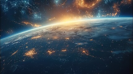 Wall Mural - space world. beautiful. the earth from space.