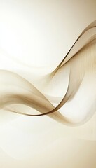 Wall Mural - Abstract Beige Background, Elegant Flowing Curved Lines, Minimalist Graphic Design Element
