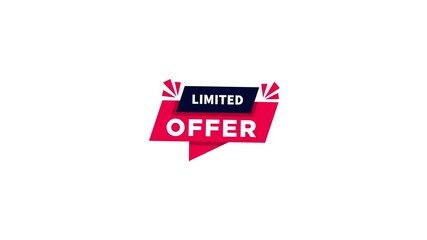 Sticker - Limited offer spech bubble. Motion graphics