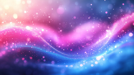 Wall Mural - futuristic abstract background in blue and pink tones. bright neon rays and glowing lines. bokeh eff