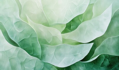 Canvas Print - A green leafy plant with a green background