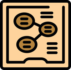 Poster - Business strategy planning document illustrating interconnected circles representing concepts or elements, linked by lines, symbolizing relationships and workflow