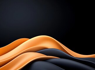 Wall Mural - a luxurious background with a black and gold gradient, featuring a soft golden hue and light technol