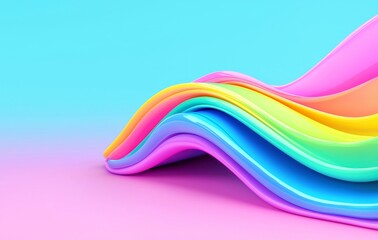Wall Mural - a background of holographic threads in all the colors of the rainbow, showcasing a foil texture.