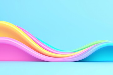 Wall Mural - a vibrant abstract backdrop featuring swirling, curvy lines.